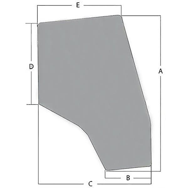 Aftermarket 3907222M1 New Tractor RH Door Glass Fits Massey Ferguson 6140 6150 6170 6180 + CAH40-0018 - main